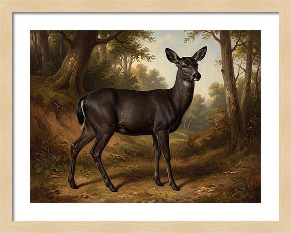 Black Tailed Deer In Nature