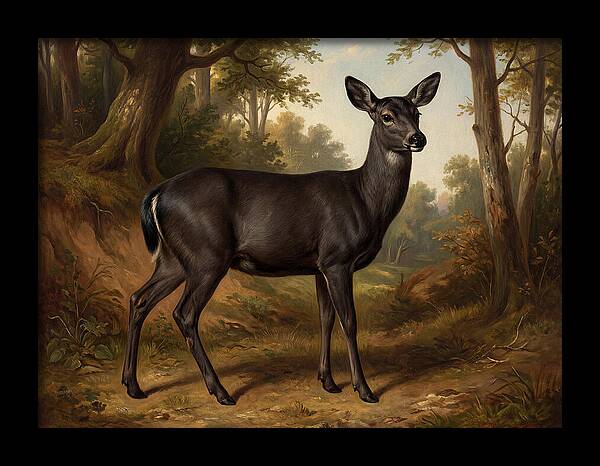 Black Tailed Deer In Nature