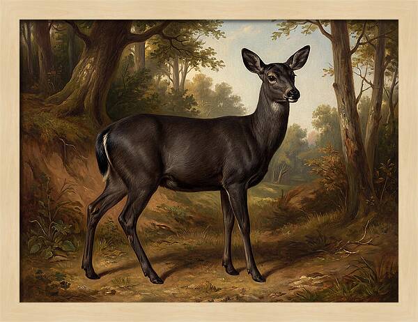 Black Tailed Deer In Nature