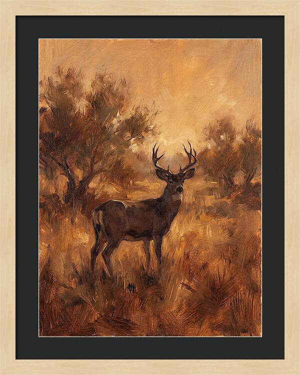 Black Tailed Deer In Twilight