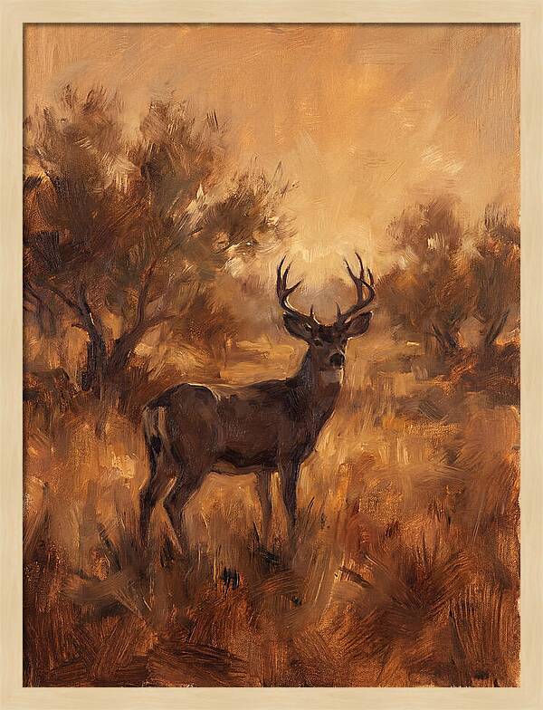 Black Tailed Deer In Twilight