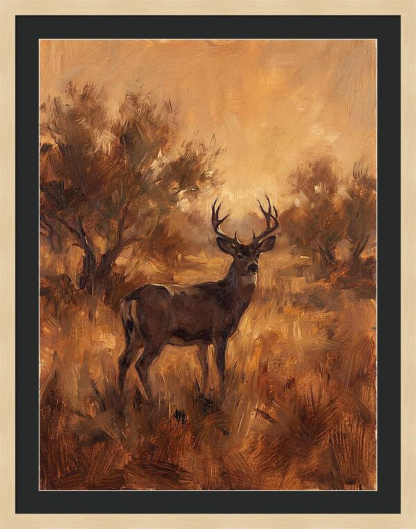 Black Tailed Deer In Twilight