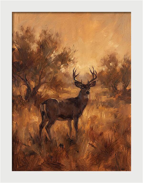 Black Tailed Deer In Twilight