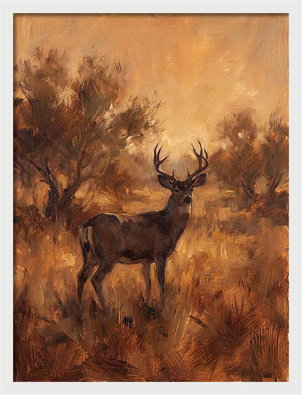 Black Tailed Deer In Twilight