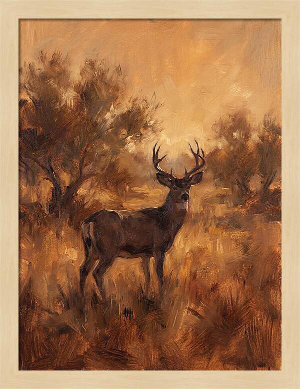 Black Tailed Deer In Twilight