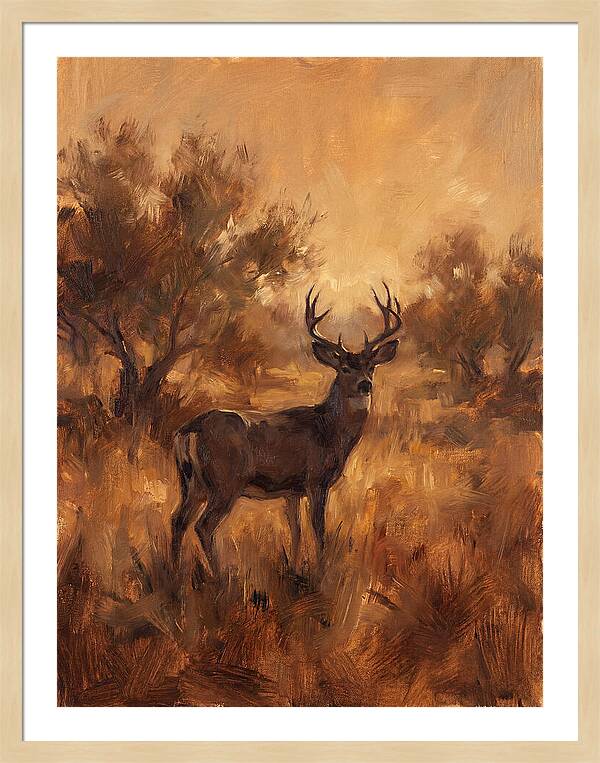 Black Tailed Deer In Twilight