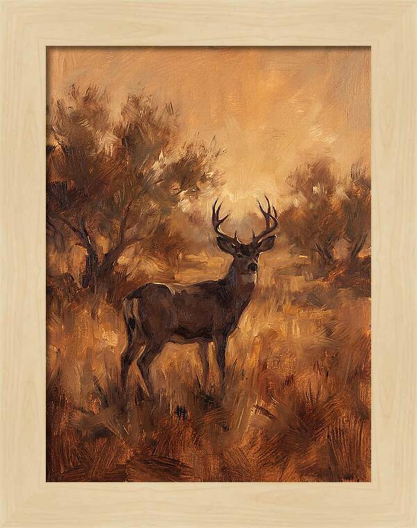 Black Tailed Deer In Twilight