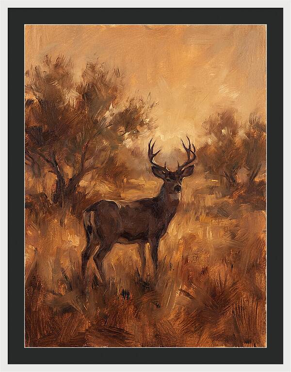 Black Tailed Deer In Twilight