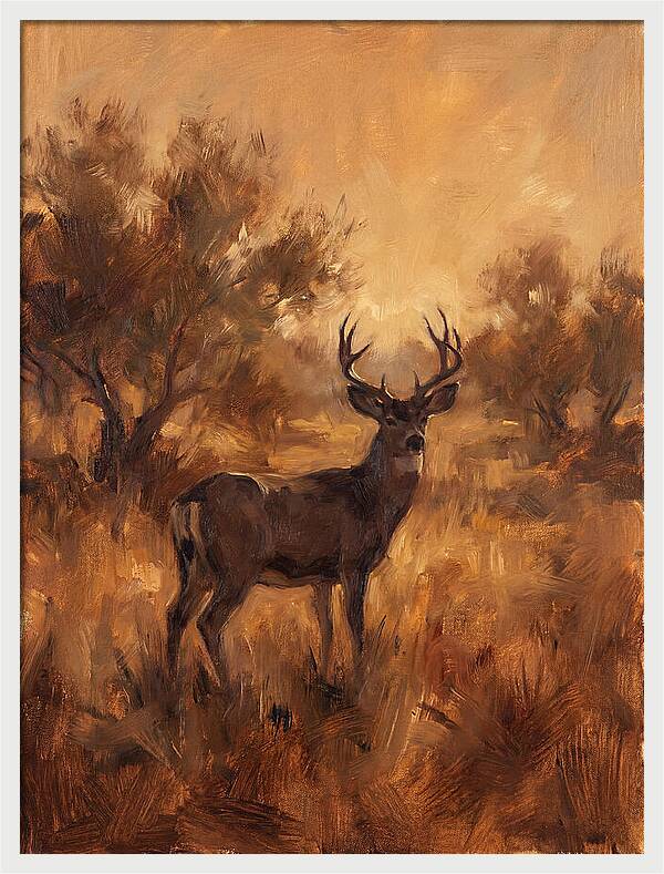 Black Tailed Deer In Twilight