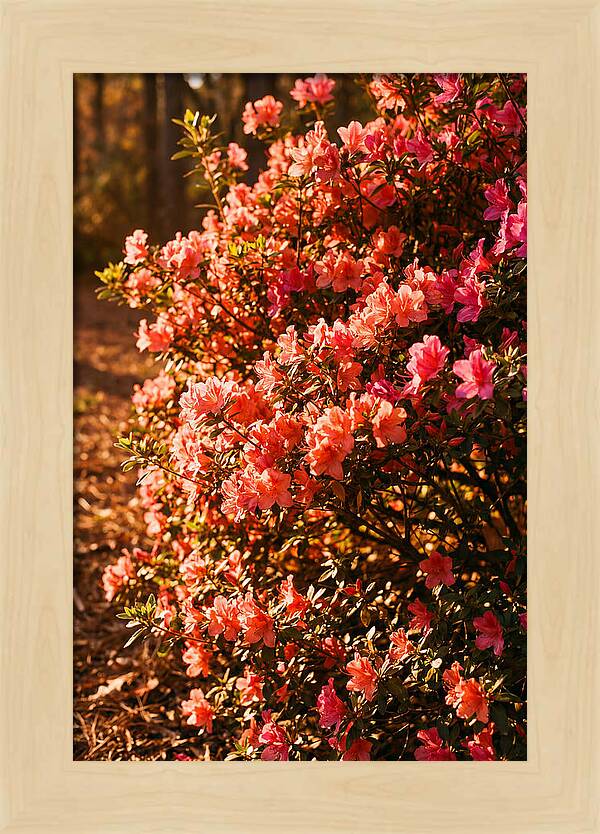 Blazing Coral Azalea Hedge