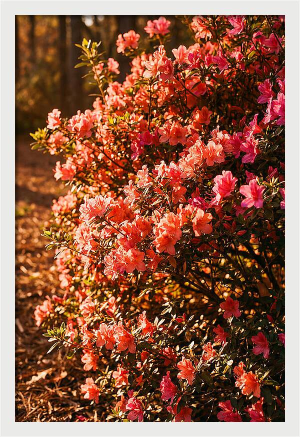 Blazing Coral Azalea Hedge