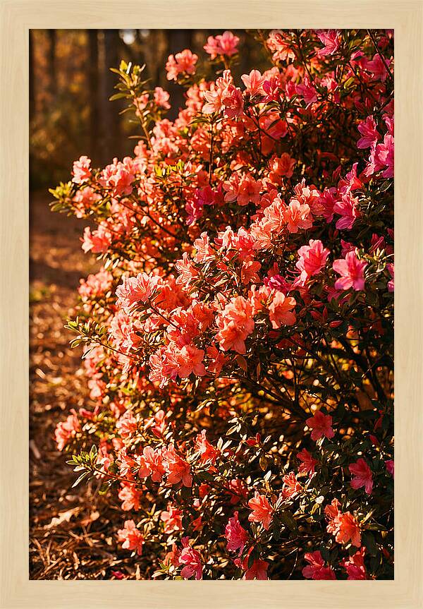 Blazing Coral Azalea Hedge