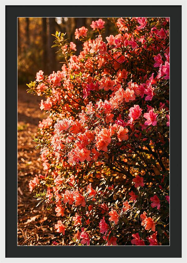 Blazing Coral Azalea Hedge