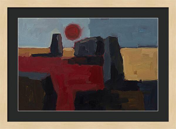 Blood Moon Eclipse Over Ancient Stones