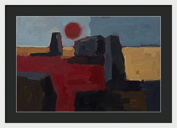 Blood Moon Eclipse Over Ancient Stones