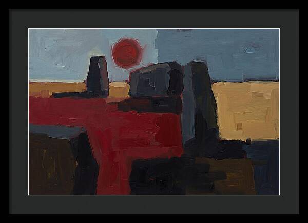 Blood Moon Eclipse Over Ancient Stones