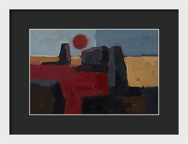 Blood Moon Eclipse Over Ancient Stones