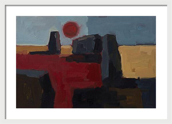 Blood Moon Eclipse Over Ancient Stones