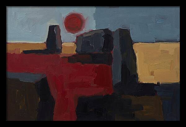 Blood Moon Eclipse Over Ancient Stones