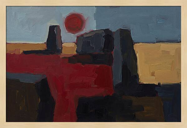 Blood Moon Eclipse Over Ancient Stones