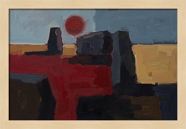 Blood Moon Eclipse Over Ancient Stones
