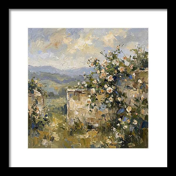 Blooming Roses Overlooking Hills