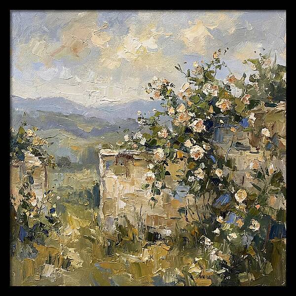 Blooming Roses Overlooking Hills