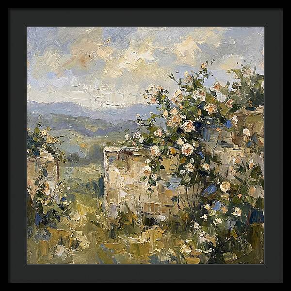 Blooming Roses Overlooking Hills