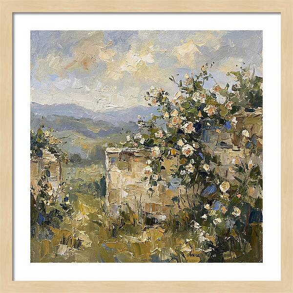 Blooming Roses Overlooking Hills