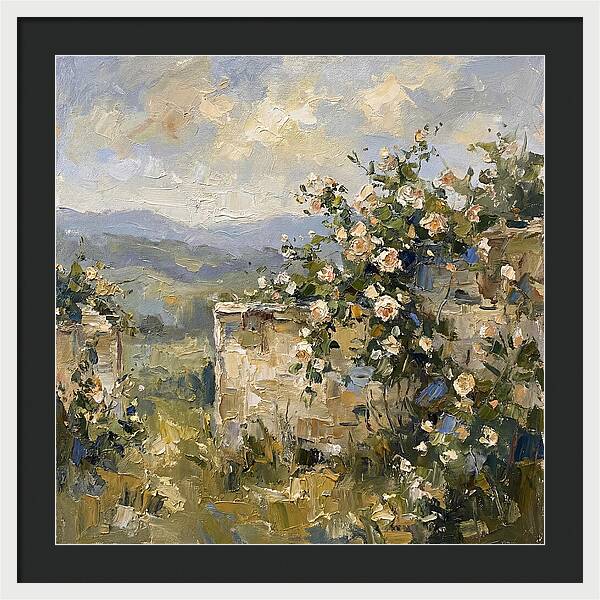 Blooming Roses Overlooking Hills
