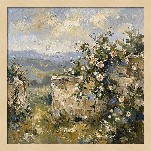 Blooming Roses Overlooking Hills