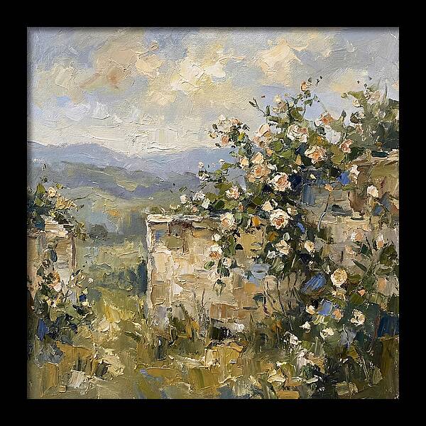 Blooming Roses Overlooking Hills