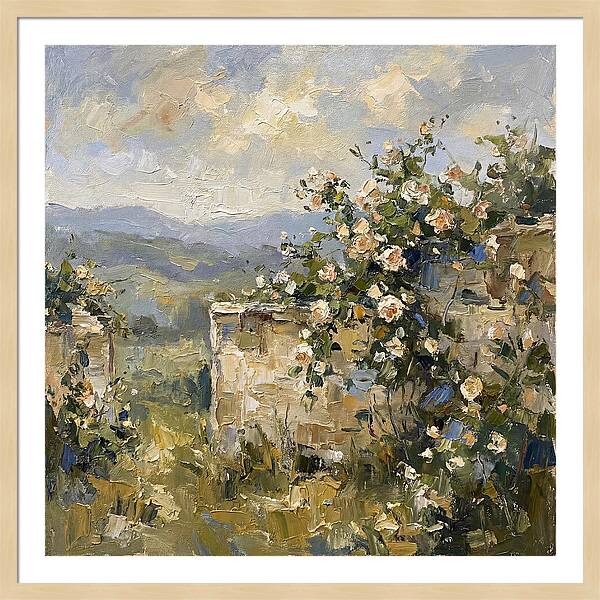 Blooming Roses Overlooking Hills