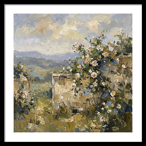Blooming Roses Overlooking Hills