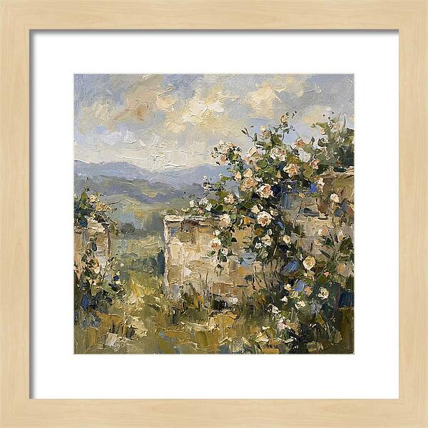 Blooming Roses Overlooking Hills
