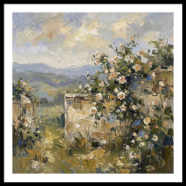 Blooming Roses Overlooking Hills