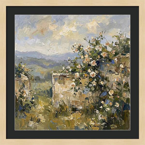 Blooming Roses Overlooking Hills