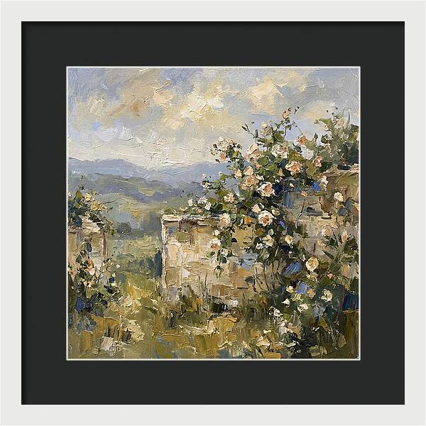 Blooming Roses Overlooking Hills