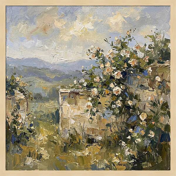 Blooming Roses Overlooking Hills