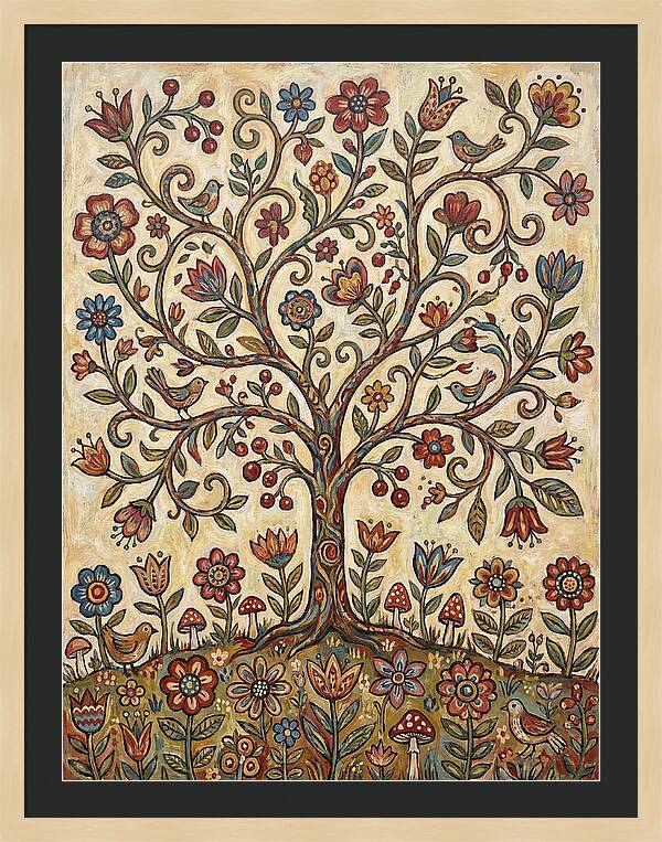 Blossom Tree Folk Art