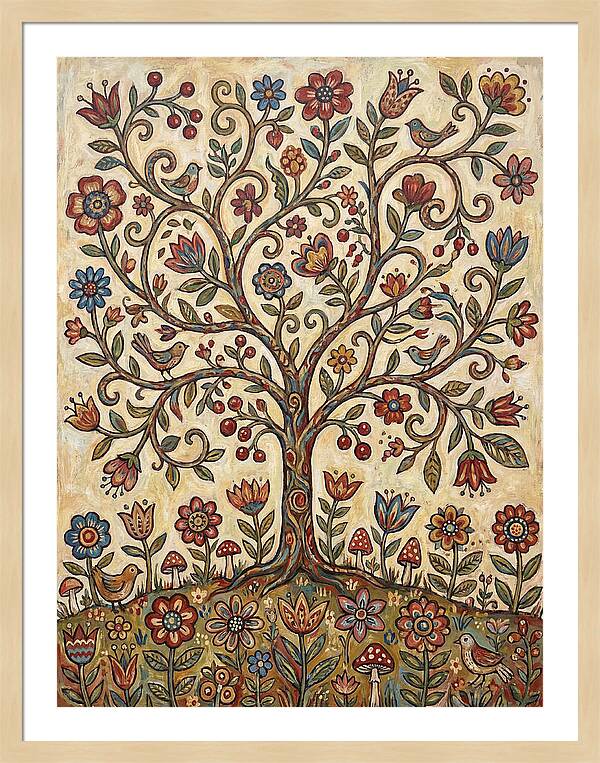 Blossom Tree Folk Art