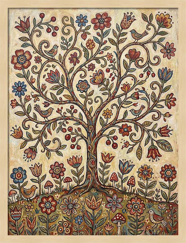 Blossom Tree Folk Art