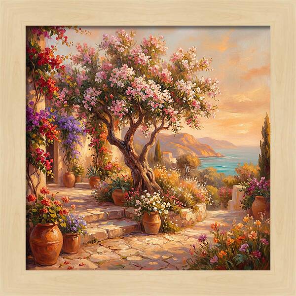 Blossoming Mediterranean Serenity