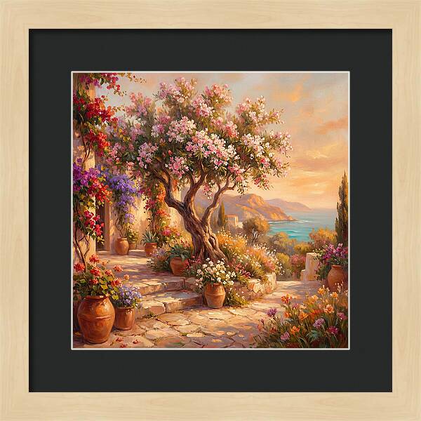 Blossoming Mediterranean Serenity
