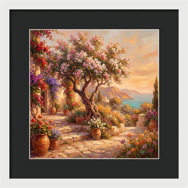 Blossoming Mediterranean Serenity