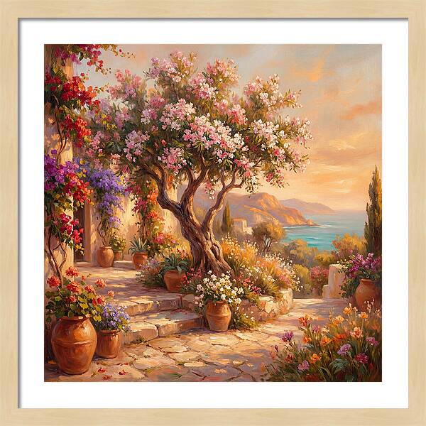 Blossoming Mediterranean Serenity