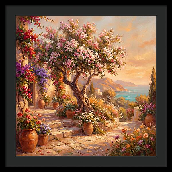 Blossoming Mediterranean Serenity
