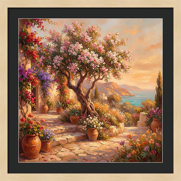 Blossoming Mediterranean Serenity