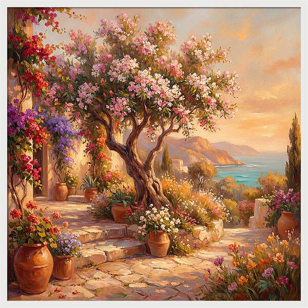 Blossoming Mediterranean Serenity