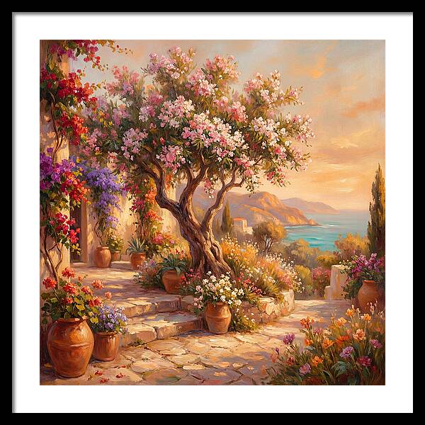 Blossoming Mediterranean Serenity